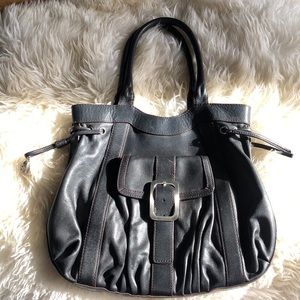 Beautiful Cole Haan Leather bag Black Boho Very gently preloved clean lining